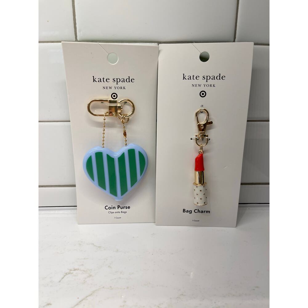 Kate Spade for Target lipstick and heart bag charms